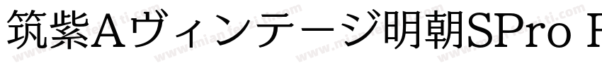 筑紫Aヴィンテージ明朝SPro R字体转换